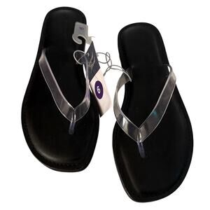 Universal Thread Black Memory Foam Sandals NEW